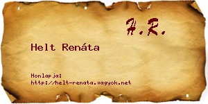 Helt Renáta névjegykártya